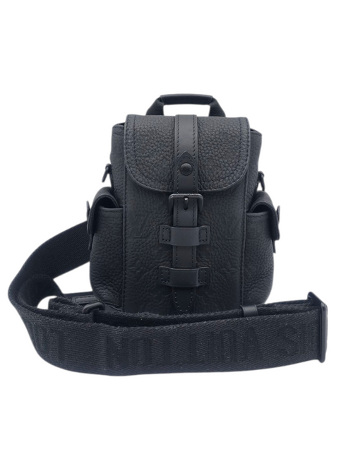 Louis Vuitton Christopher Nano Black Shoulder Bag in Taurillon Leather_1