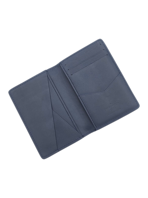 Louis Vuitton LV Aerogram Pocket Organizer Navy Blue Card Holder in Vachetta leather_2