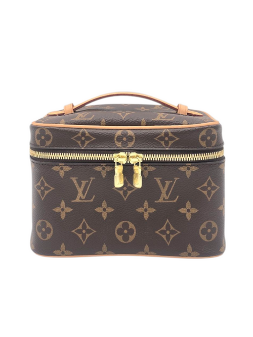 Louis Vuitton Nice Monogram Mini Brown Vanity Bag in Coated Canvas, Gold hardware_1