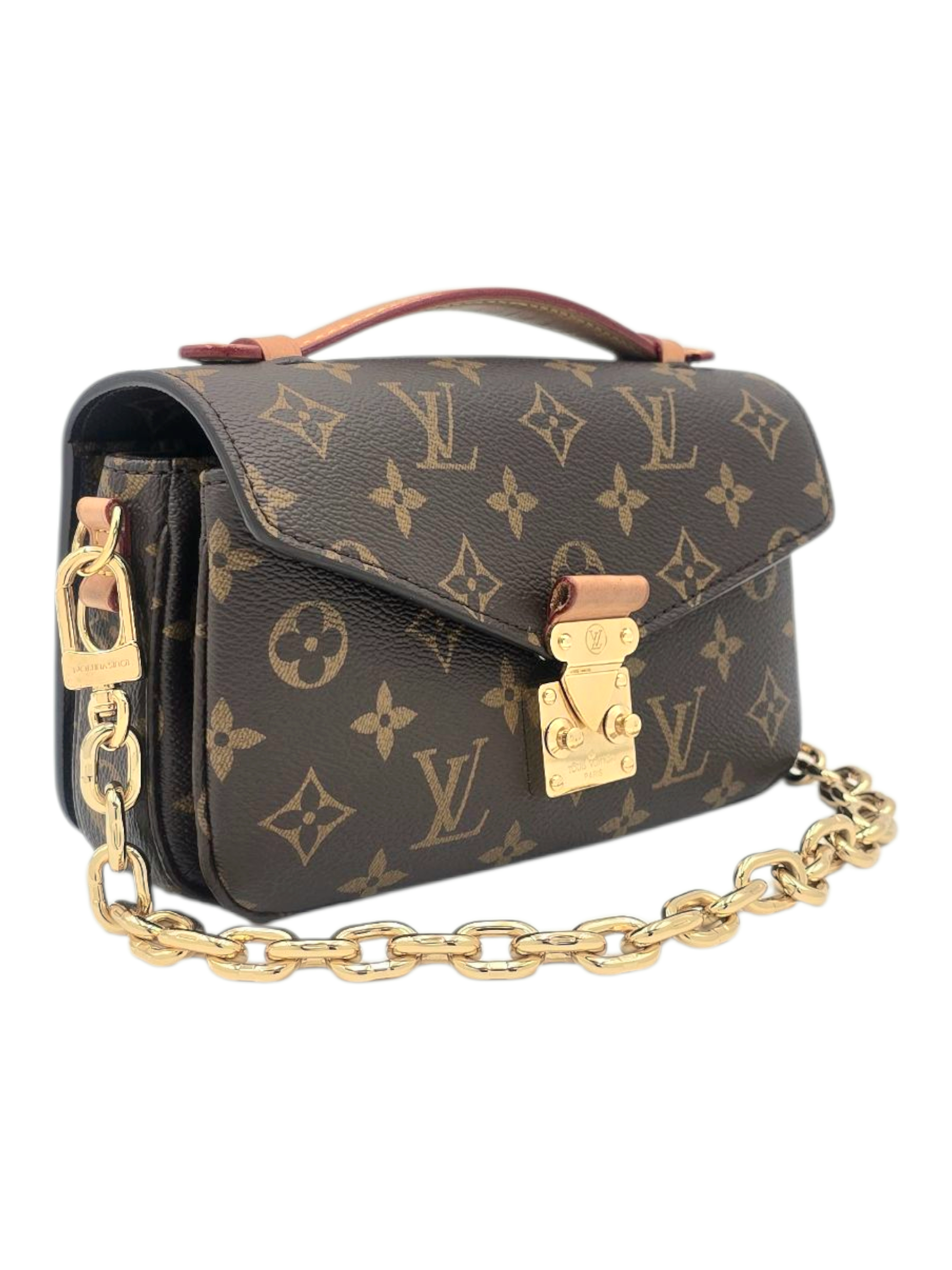 Louis Vuitton Pochette Metis East West 20 Brown Shoulder Bag in Canvas, Gold hardware_1