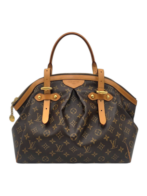 Louis Vuitton Tivoli GM Brown Top Handle Bag in Monogram Coated Canvas, Gold hardware_1