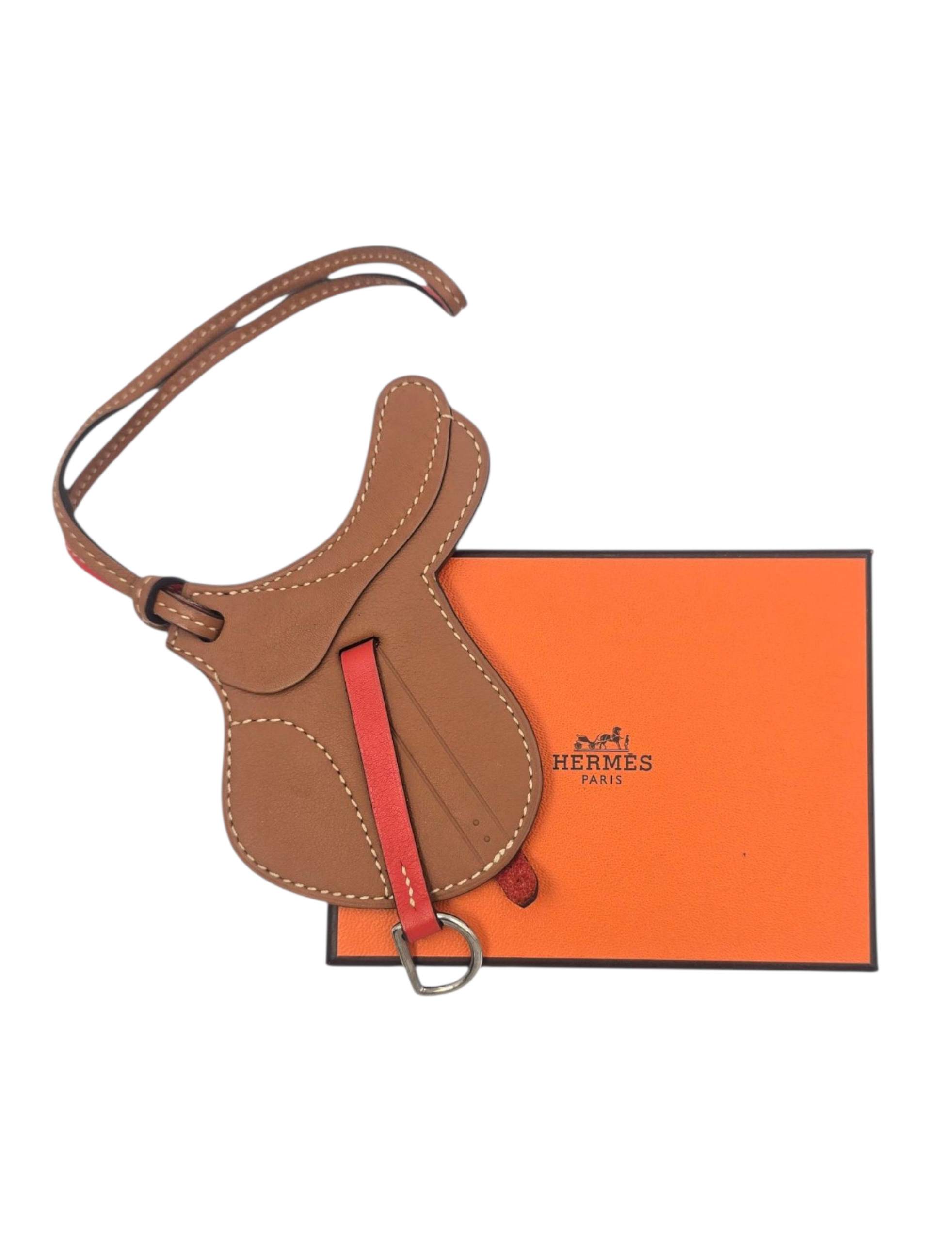 Hermès Paddock Selle Horse Gold/Orange Field Charm in Swift_1