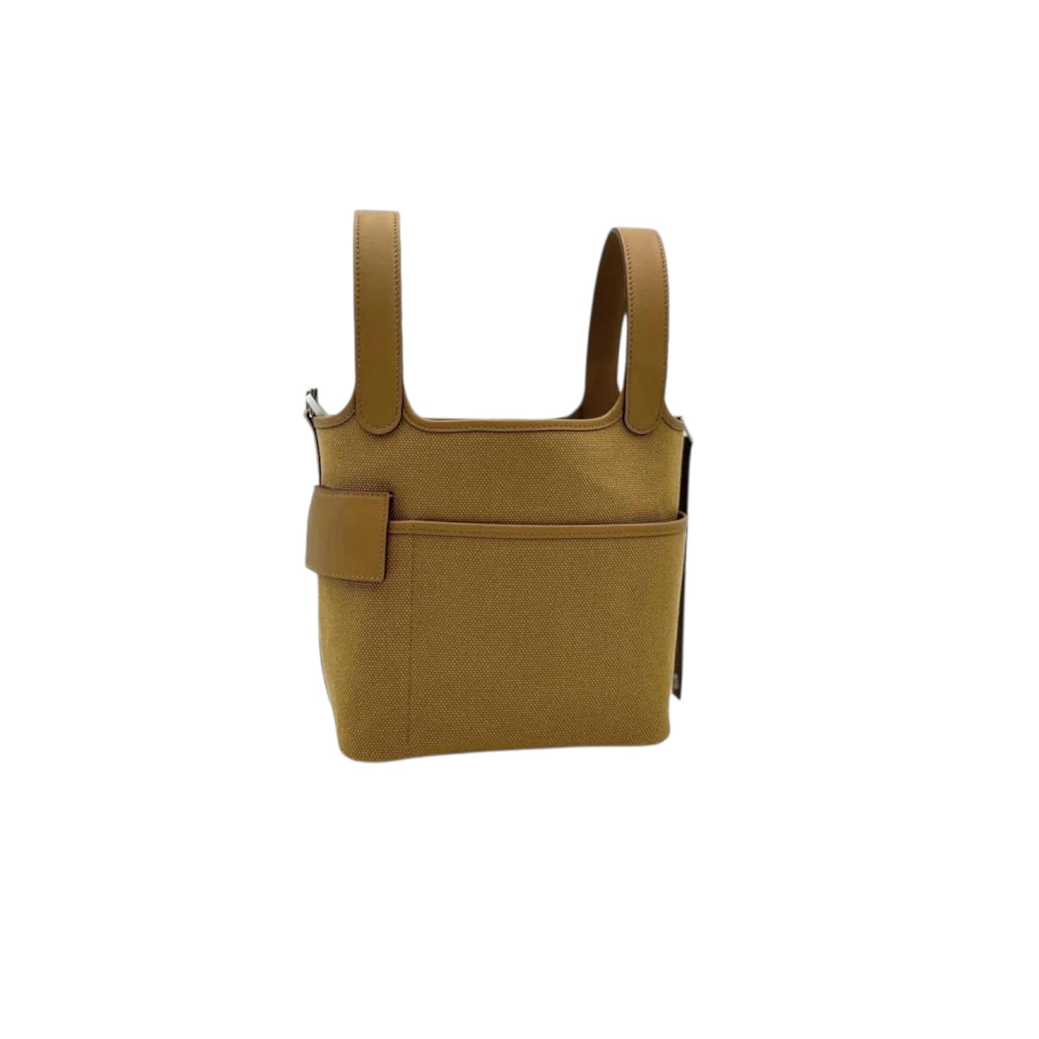 Hermès Picotin Pocket 18 Sesame in Swift / Toile Goeland, Palladium hardware_1