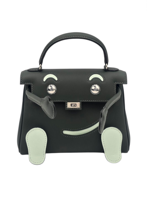 Hermès Kellydole 16cm Vert Fonce/Vert Peppermint in Swift, Palladium hardware_1