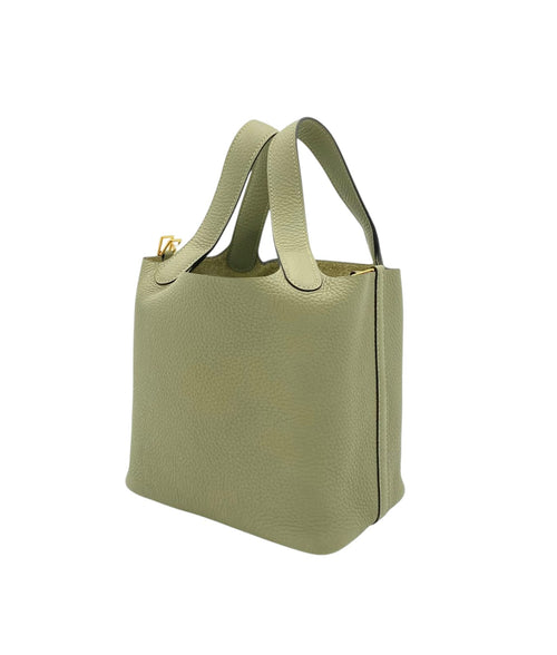 Hermès Picotin 18 Sauge in Clemence, Gold hardware_1