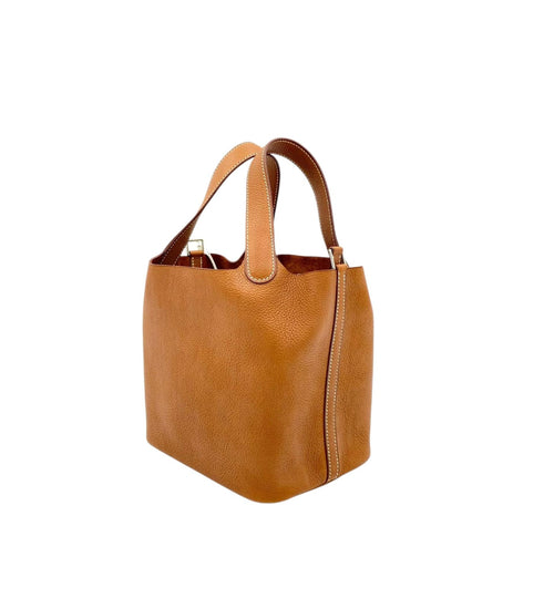 Hermès Picotin 18 Fauve in Barenia Fauborg, Palladium hardware_1