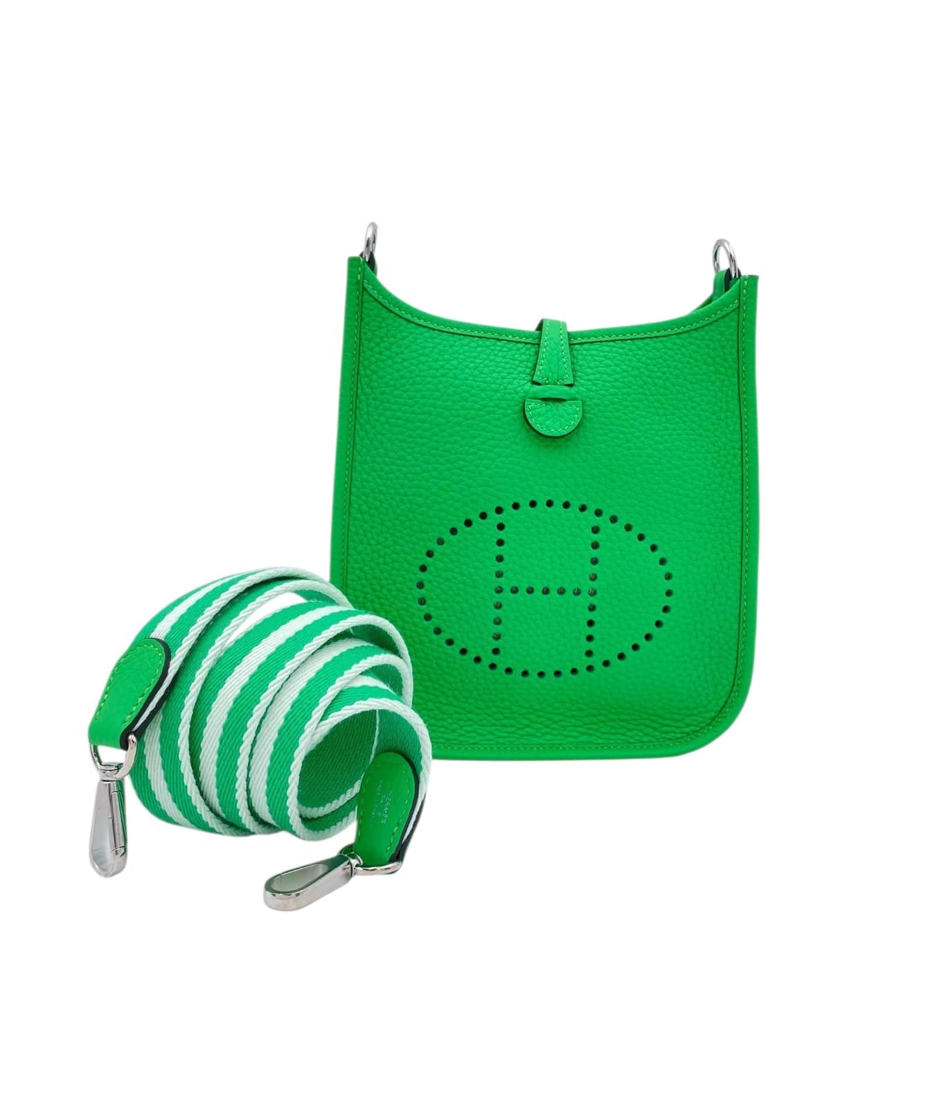 Hermès Evelyne Mini Vert Comics in Clemence, Palladium hardware_1