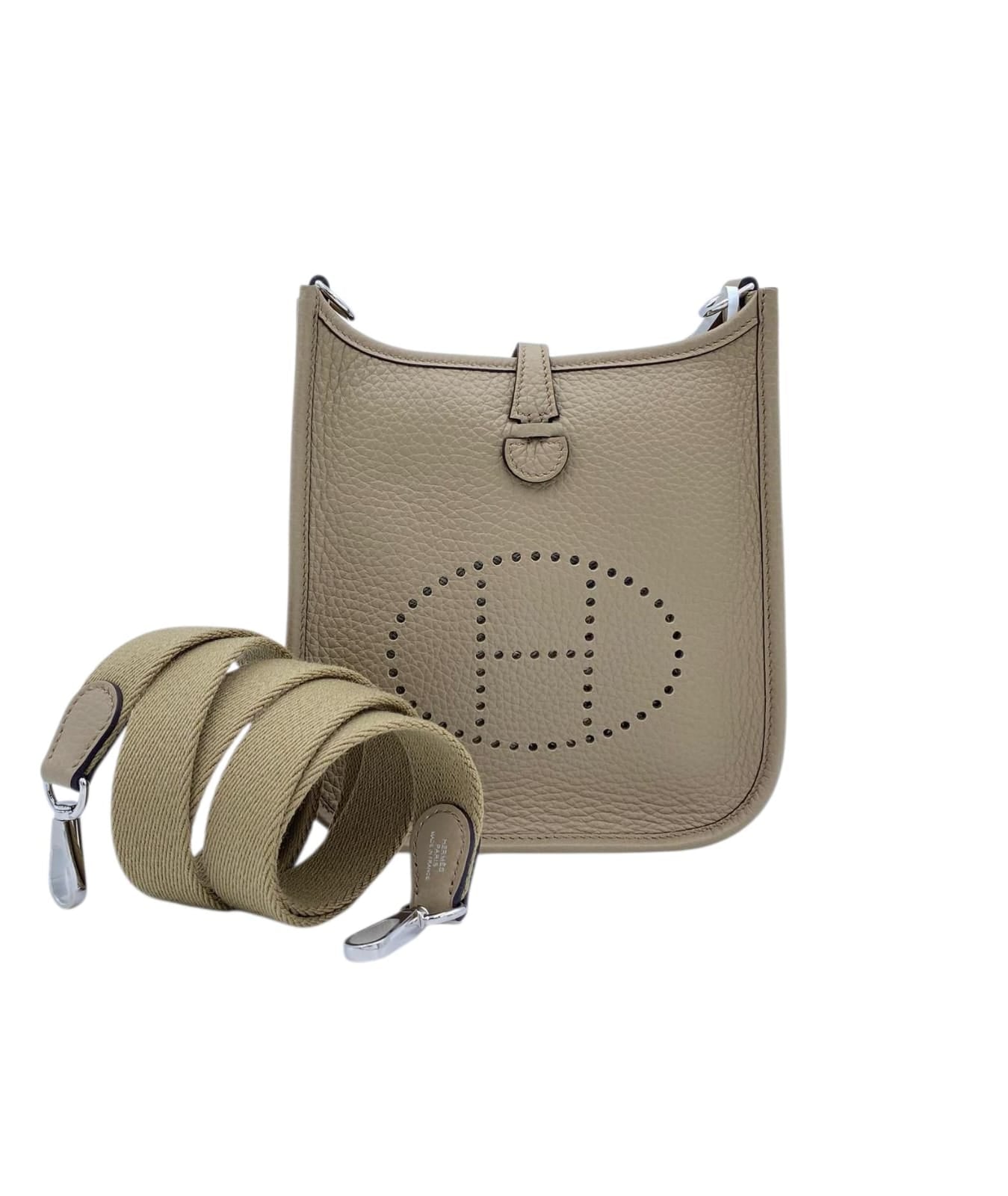 Hermès Evelyne Mini Beige Marfa in Clemence, Palladium hardware_1