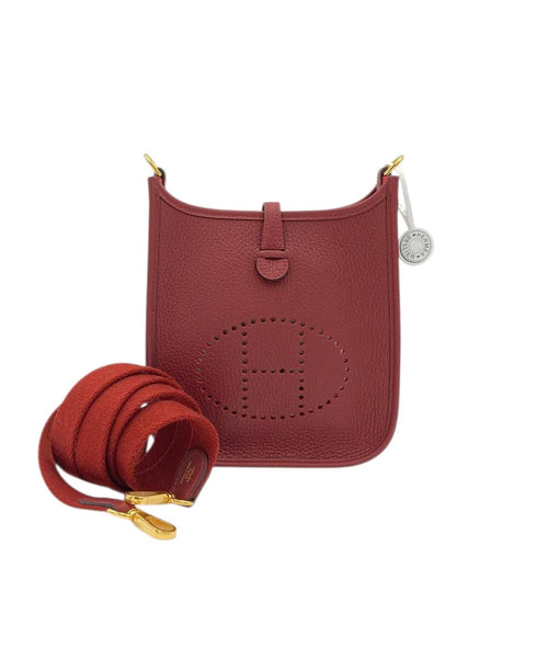 Hermès Evelyne Mini Rouge H in Clemence, Gold hardware_1